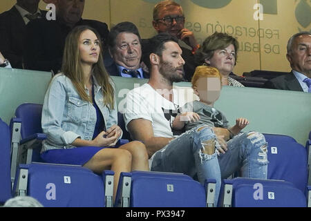 Celebrità frequentare il basket FIBA World Cup Match di qualificazione tra la Spagna e la Lettonia a WiZink centro di Madrid con: Helen Lindes, Rudy Fernández dove: Madrid, Spagna Quando: 17 set 2018 Credit: Oscar Gonzalez/WENN.com Foto Stock