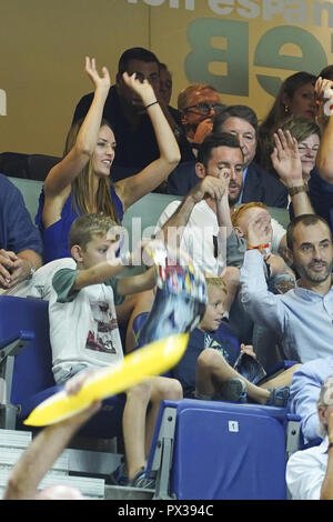 Celebrità frequentare il basket FIBA World Cup Match di qualificazione tra la Spagna e la Lettonia a WiZink centro di Madrid con: Helen Lindes, Rudy Fernández dove: Madrid, Spagna Quando: 17 set 2018 Credit: Oscar Gonzalez/WENN.com Foto Stock