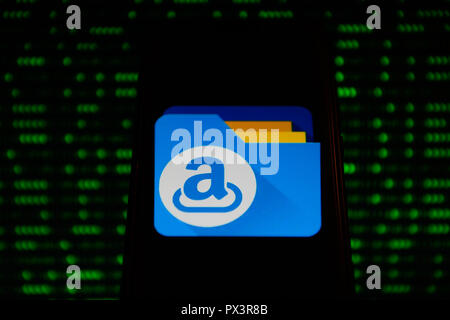 Cracovia in Polonia. Xix oct, 2018. Amazon S3 logo è visto in un androide dispositivo mobile. Credito: Omar Marques/SOPA Immagini/ZUMA filo/Alamy Live News Foto Stock