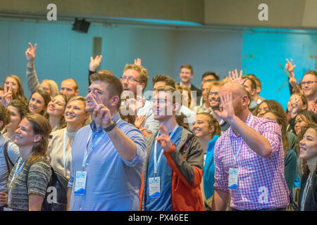 I partecipanti alla giovane Vertice Mondiale a Den Haag City Paesi Bassi 2018 Foto Stock