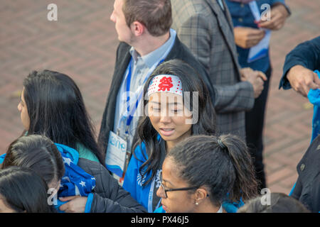 I partecipanti alla giovane Vertice Mondiale a Den Haag City Paesi Bassi 2018 Foto Stock