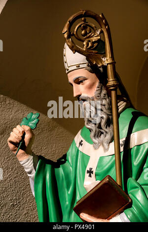 Il vescovo la statua di San Paolo la Chiesa cattolica, Belfast, Irlanda del Nord. Ulster, U.K. Foto Stock