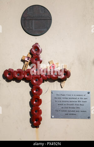 Belfast, Irlanda del Nord. Lealisti memoriale per le vittime dell'IRA su Shankill Road. Ulster, U.K. Foto Stock