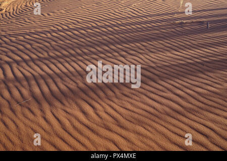 Im Wellenmuster sabbia, zwischen Sesriem und Sossusvlei, Namibia, Afrika Foto Stock