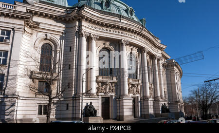 SOFIA, BULGARIA - 20 dicembre 2016: Università di Sofia San Kliment Ohridski, Bulgaria Foto Stock