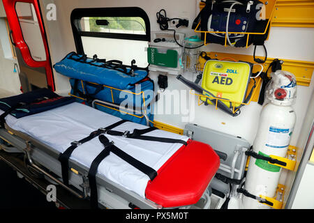 Vigili del fuoco. Emergency vehicule. La Francia. Foto Stock