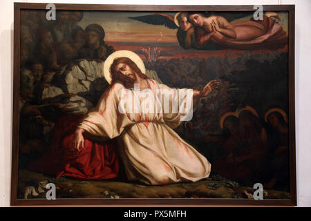 MusŽe des Beaux-Arts, Lione, Francia. Fine Art Museum, Lione, Francia. Louis Janmot, Gesù Cristo nell'orto degli ulivi. Foto Stock