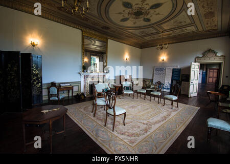 Lounge Delatre Abbey Northampton Northamptonshire Inghilterra Foto Stock