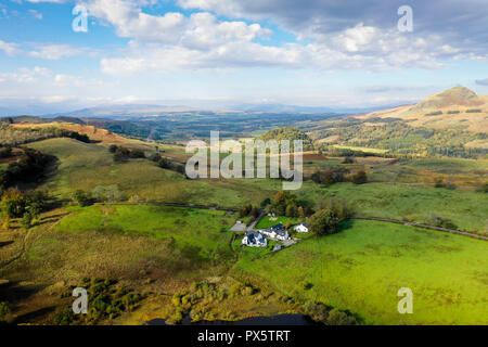 Antenna fuco vista della valle Blane e Dumgoyne Hill Foto Stock