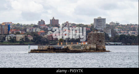 Fort Denison sull isola Pinchgut nel porto di Sydney Sydney NSW Australia. Foto Stock