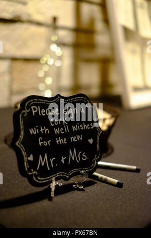 Wedding valutazione sign Foto Stock