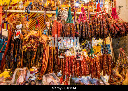 Nelson Street Market, Mongkok, Kowloon, Hong Kong, Cina. Foto Stock