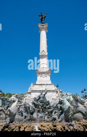 Girondins monumento sulla Place des Quinconces, Bordeaux, Francia, Europa Foto Stock