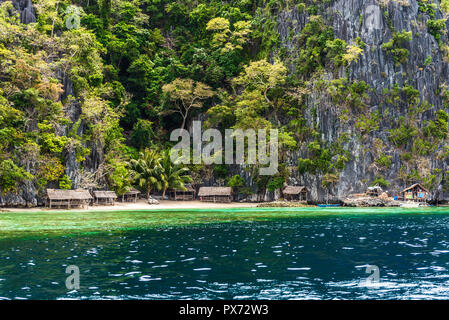 Vista del paesaggio dell'isola, Busuanga, Coron, Filippine. Copia spazio per il testo Foto Stock