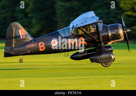 Westland Lysander, RAF della seconda guerra mondiale, aereo della Royal Air Force utilizzato per voli notturni clandestini con agenti o spie verso la Francia in tempo di guerra Foto Stock