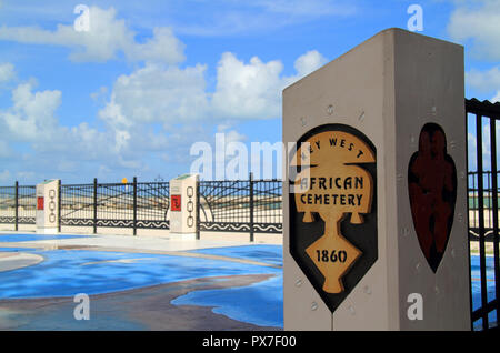 Un memoriale di onori africani che sono sepolti a bosone di Higgs Beach a Key West, Florida Foto Stock