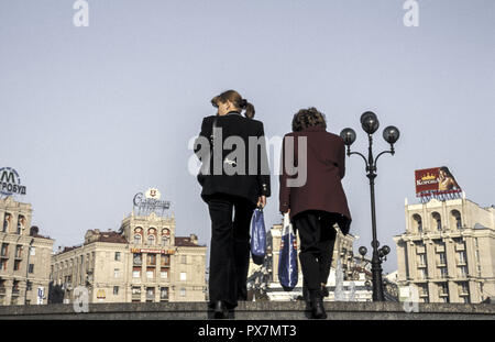 Kiev, Indepedence quadrato (Majdan), Ucraina, Majdan Nezaleznosti Foto Stock