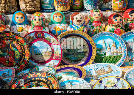 Bambole annidati nel souvenir da Ucraina. Foto Stock