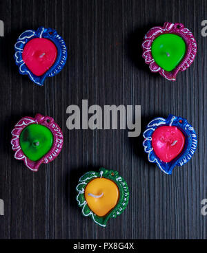 Diyas/lampada decorata per Diwali celebrazione Foto Stock