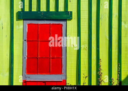 L'ostrica di capanne di Saint-Trojan-les-Bains sono alcuni degli artisti, gallerie Oleron Island, Charente Maritime, Nouvelle-Aquitaine, Francia Foto Stock