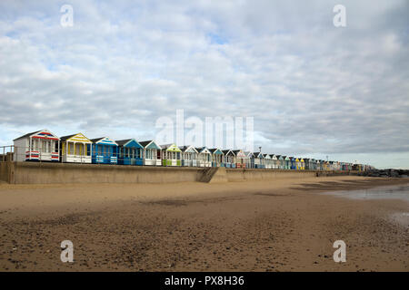 Cabine sulla spiaggia, a Southwold, Suffolk , inghilterra, Foto Stock