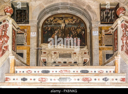 Gli interni della cattedrale di Santa Maria di Cagliari. Il Santuario dei Martiri: Lobby del Santuario Foto Stock