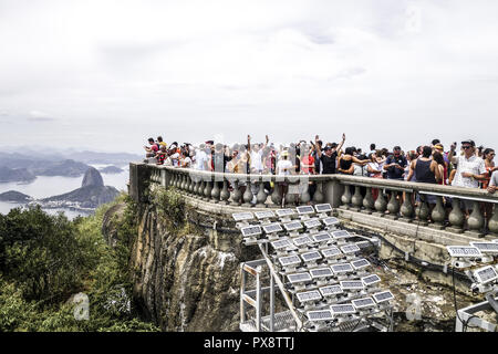 Rio de Janeiro, Parque Nacional da Tijuca, Cristo Redentor, Corcovado, Brasile Foto Stock