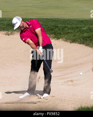 Jeju, Corea del Sud. Xx oct, 2018. Piercy Scoott degli Stati Uniti compete durante la terza tornata di CJ Coppa del PGA Tour a nove ponti in Jeju Island, Corea del Sud, 20 ott. 2018. Credito: Lee Sang-ho/Xinhua/Alamy Live News Foto Stock