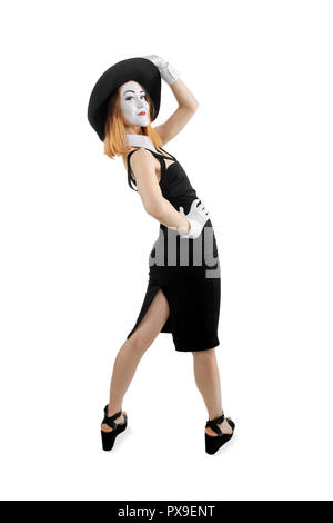 Attrice Mime in posa Foto Stock