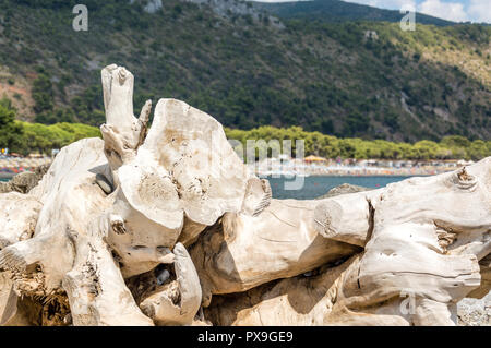 Litorale di Palinuro con le sue meravigliose acque cristalline del mare e le grotte Foto Stock