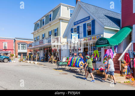 Centro business Centro di Boothbay Harbor Maine negli Stati Uniti Foto Stock