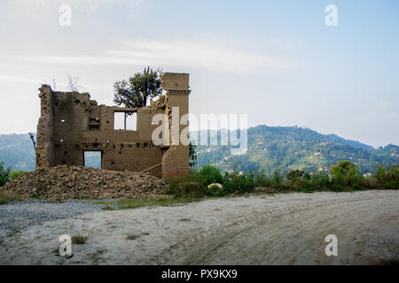 Il Nepal terremoto ha distrutto la casa Foto Stock