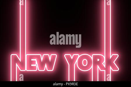 New York city name. Tipografia creativi concetto Poster Foto Stock