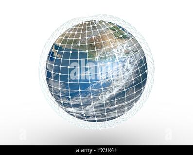 Immagine 3D del globo terrestre. Foto Stock
