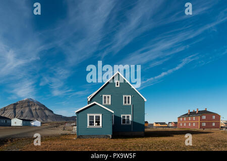 Il tedesco Koldewey Stazione di ricerca per l'Artico e la ricerca marina, a Ny Ålesund, isola Spitsbergen, Arcipelago Spitsbergen Foto Stock