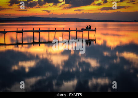 Abendstimmung am Steinhuder Meer Foto Stock