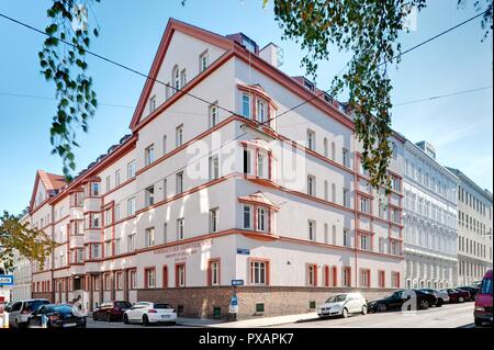 Wien, Gemeindebau des "Roten Wien - Vienna, Consiglio Tenement blocco, "rosso" di Vienna, Paletzgasse 15, Ludwig Schöne 1929 Foto Stock