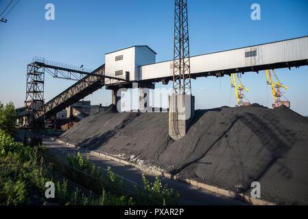La mia per le miniere di carbone in Ukrain Foto Stock