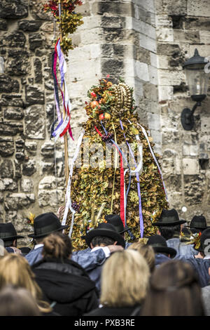 Tradizionale festa Hueter in Perchtoldsdorf, Bassa Austria, area di Vienna, Perchtoldsdorf Foto Stock
