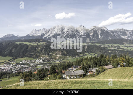 Planai, Vista alpi, Austria, la Stiria, Schladming Foto Stock