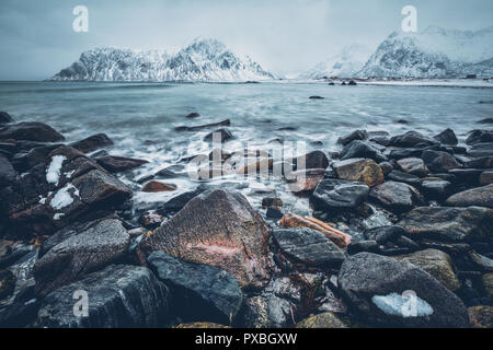 Costa del Mare di Norvegia Foto Stock