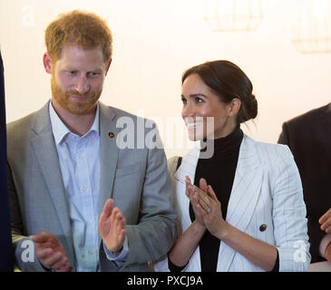 Il Duca e la Duchessa di Sussex parteciperà al ricevimento per Invictus concorrenti giochi ospitati dal Primo ministro di Australia, presso il ristorante Pavilion, Sydney, il giorno 6 della coppia reale della visita in Australia. Foto Stock