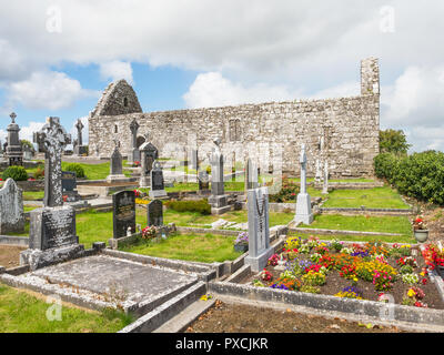 Chiesa Killursa, vicino Headford nella Contea di Galway, Irlanda, è pensato per data dal XII o XIII secolo. Remnan Foto Stock