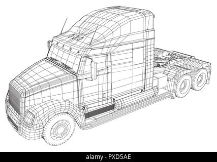 Recapito commerciale. Illustrazione di tastatura di 3d. EPS 10 formato vettoriale isolato su bianco. Illustrazione Vettoriale