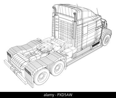 Recapito commerciale. Illustrazione di tastatura di 3d. EPS 10 formato vettoriale isolato su bianco. Illustrazione Vettoriale