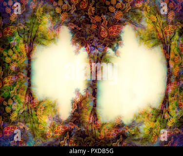 Arte digitale: giardino di Eden Foto Stock