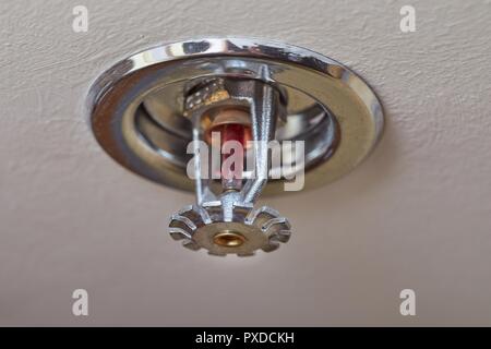 Sicurezza antincendio sprinkler Foto Stock