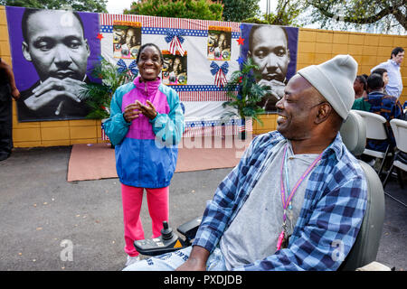 Miami Florida,Association for Development of Exceptional,ADE,MLK Day Carnival,Martin Luther King Jr.,develmentally disabled,mental,physical Foto Stock