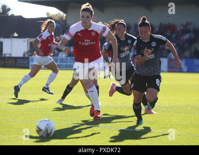 L-R Dominique Bloodworth di Arsenal e Remi Allen di Reading FC donne durante FA DONNA Super League match tra Arsenal e Reading FC donne a B Foto Stock