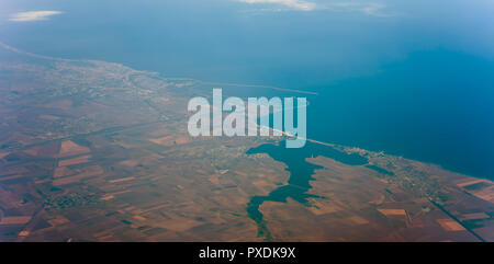 La Romania località del Mar Nero di Mamaia, Constanta, Eforie Nord e Sud. antenna vista dall'aereo Foto Stock